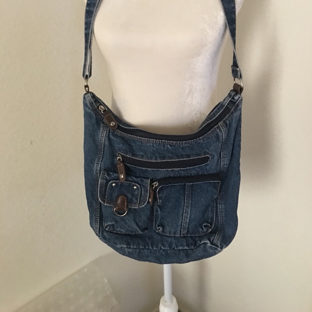 Denim Bag Purse Roomy Adjustable Strap